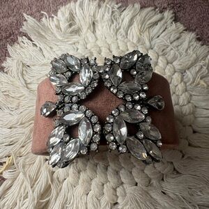 Plunder Silver Crystal Statement Bracelet